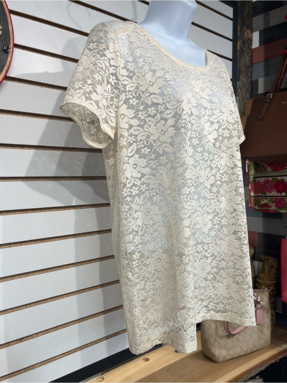 Stylus lace blouse size large - Picture 3 of 8